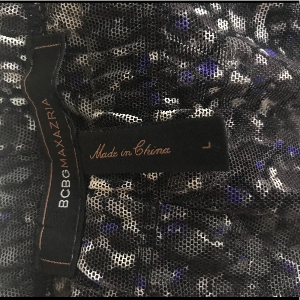 BCBG sheer patterned leggings
